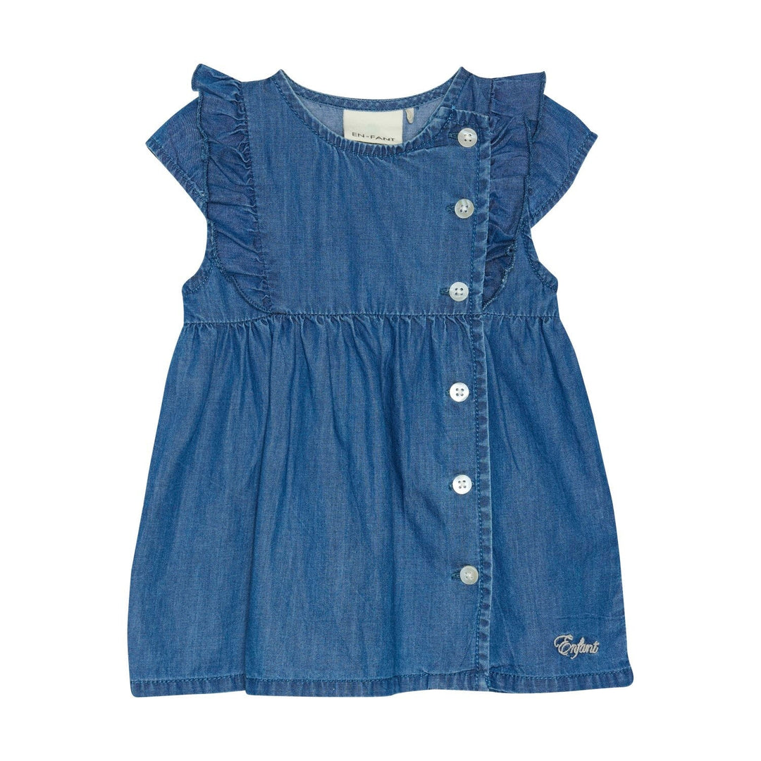 robe En-fant coton denim boutons Mlle et Coco