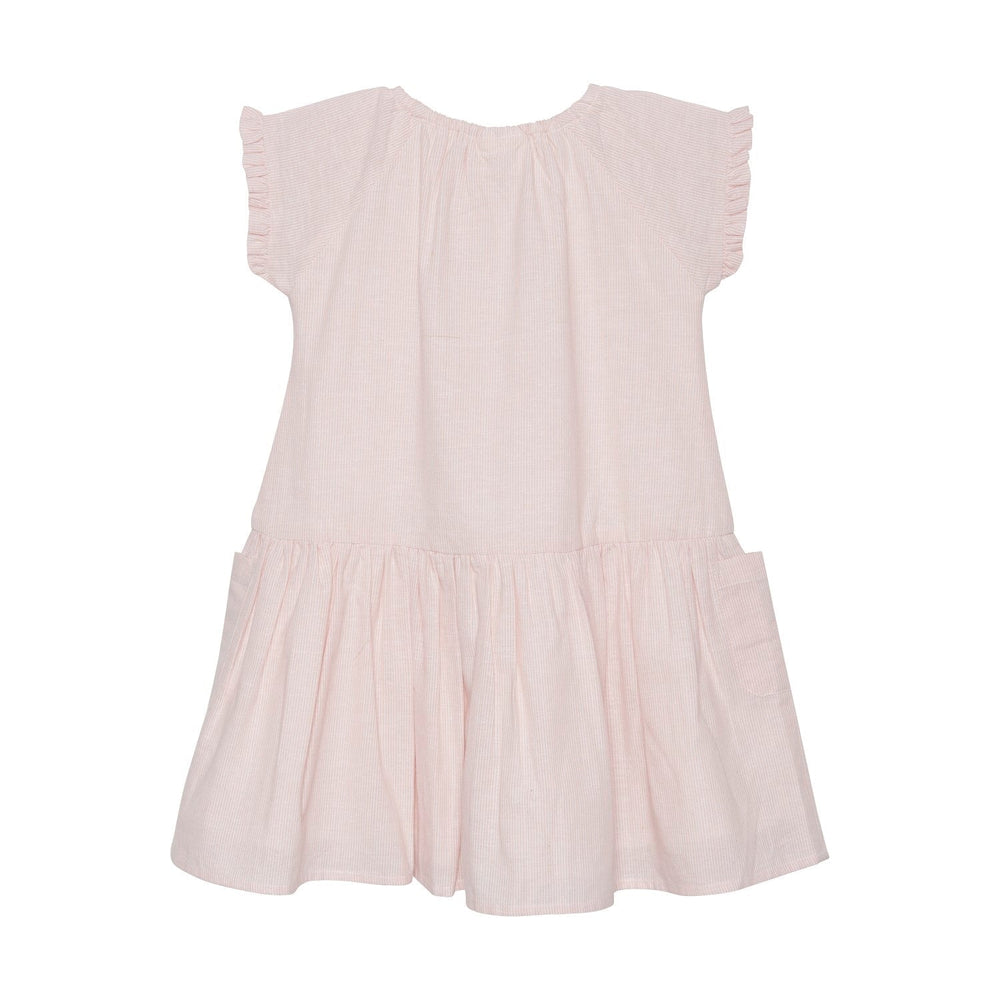 Robe rose et blanc en-fant coton Mlle et Coco
