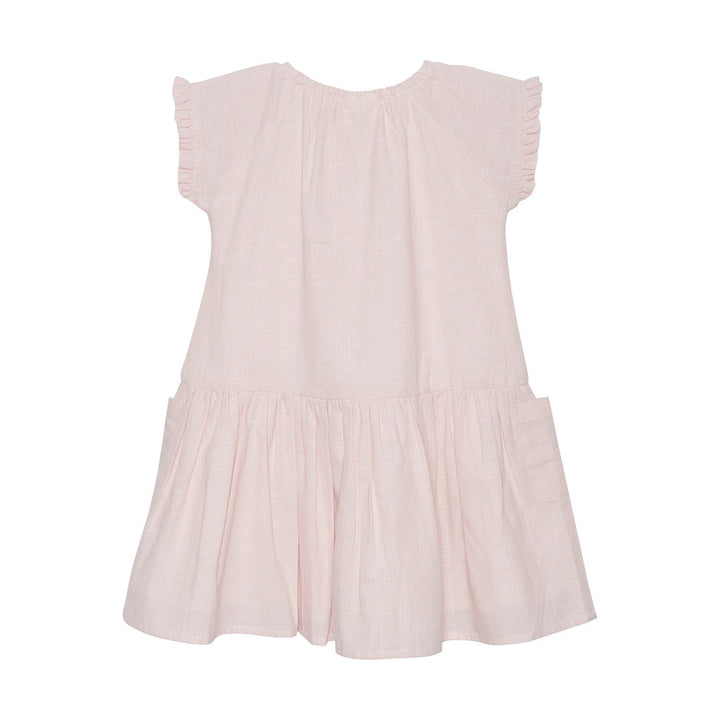 Robe rose et blanc en-fant coton Mlle et Coco