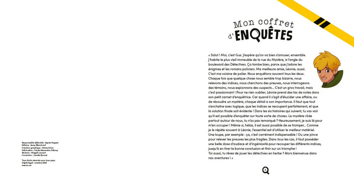 mon coffret enquêtes Auzou Jeu enfant Mlle et Coco