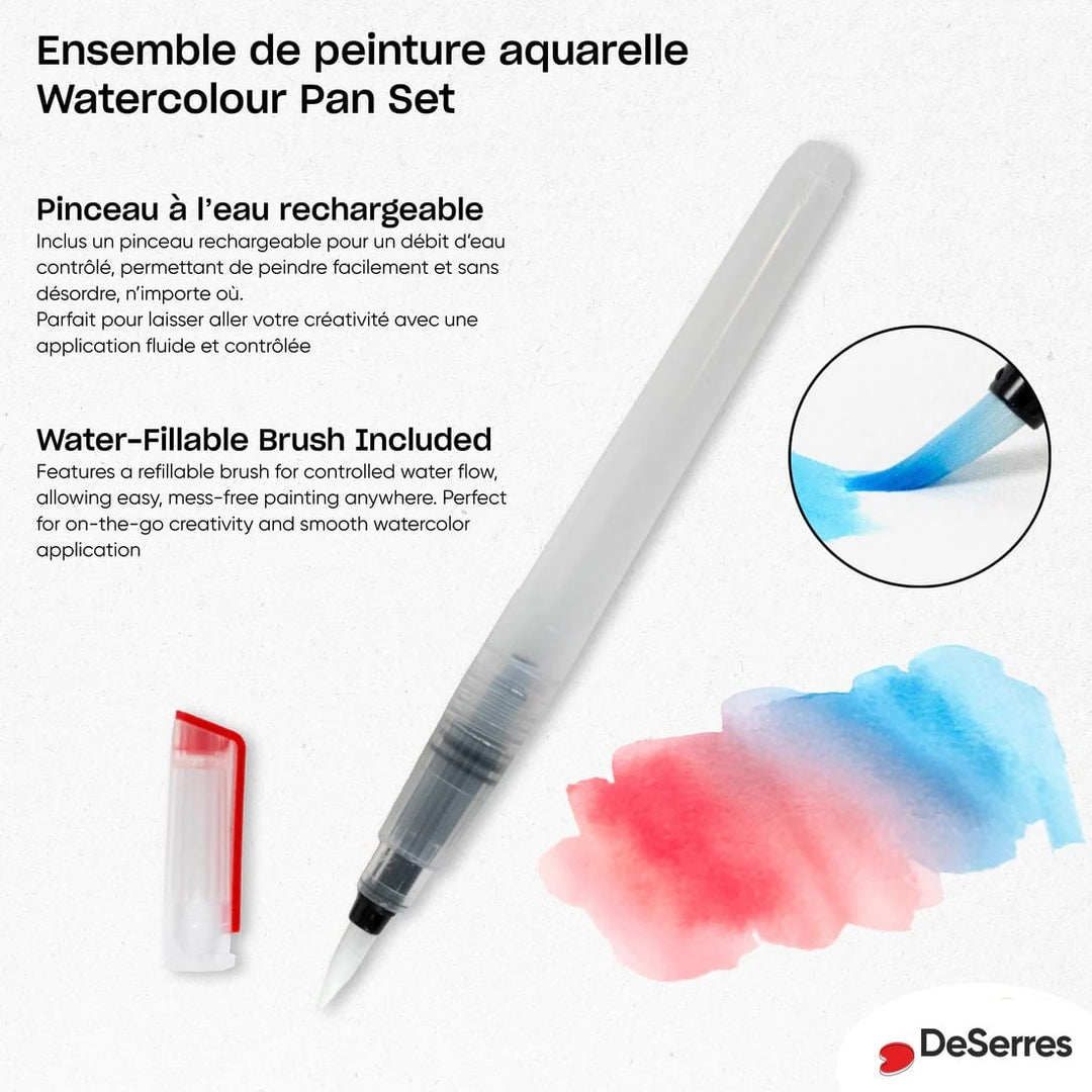Ensemble de voyage aquarelle 17 pièces DeSerres Mlle et Coco