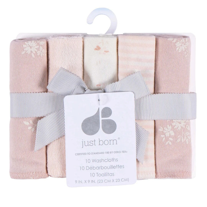 debarbouillettes ensemble rose Just born Mlle et Coco