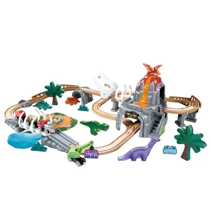 Ensemble train dino en bois Hape Mlle et Coco