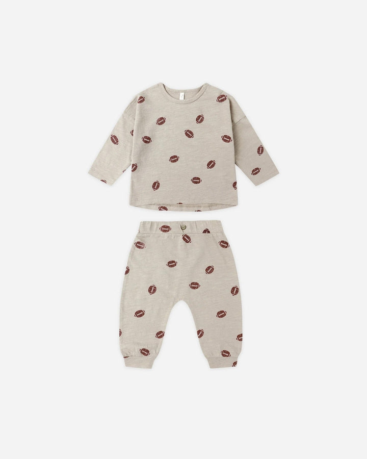 Ensemble chandail et pantalon football Rylee + Cru Mlle et Coco