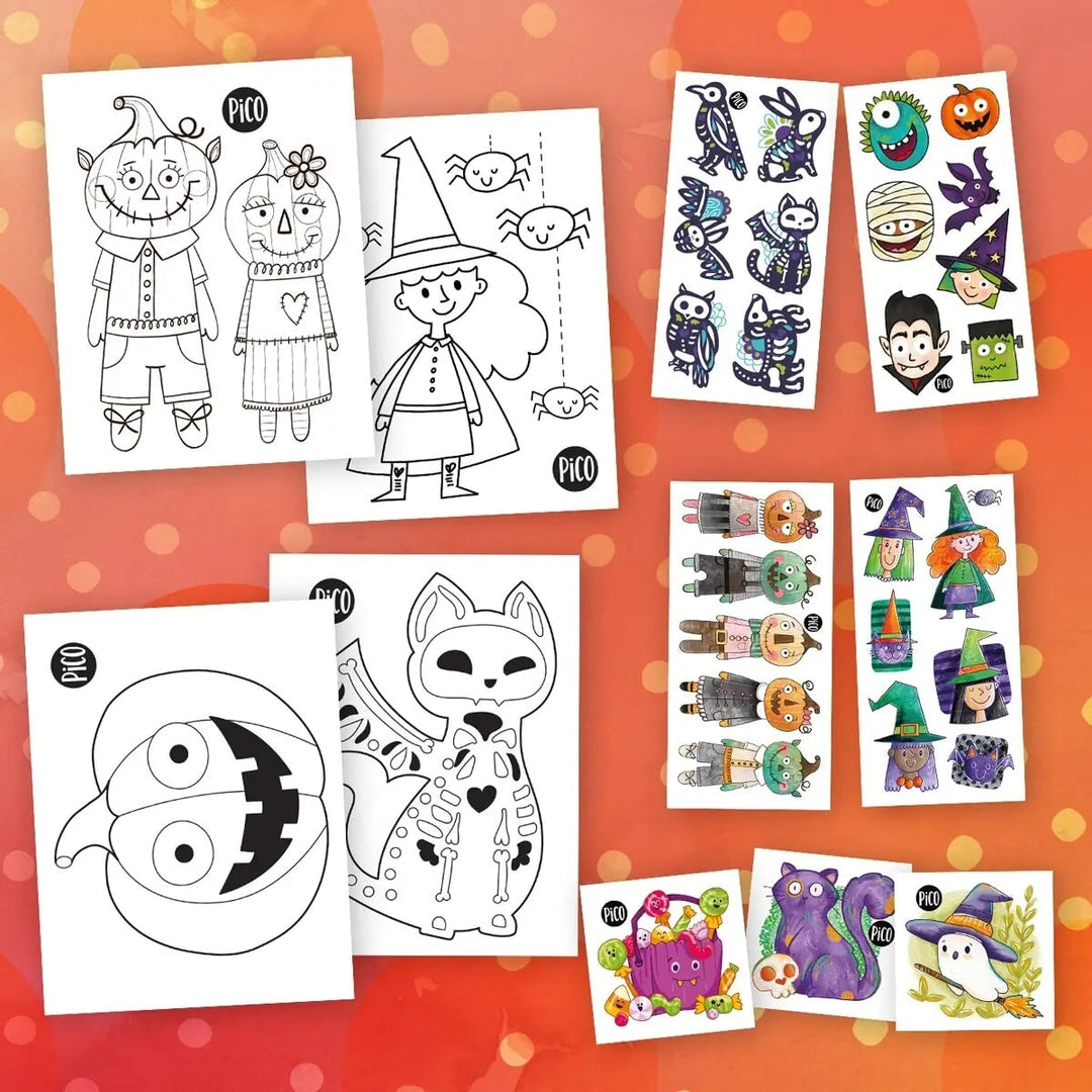 ensemble surprise Halloween pico tatouage dessin Mlle et Coco