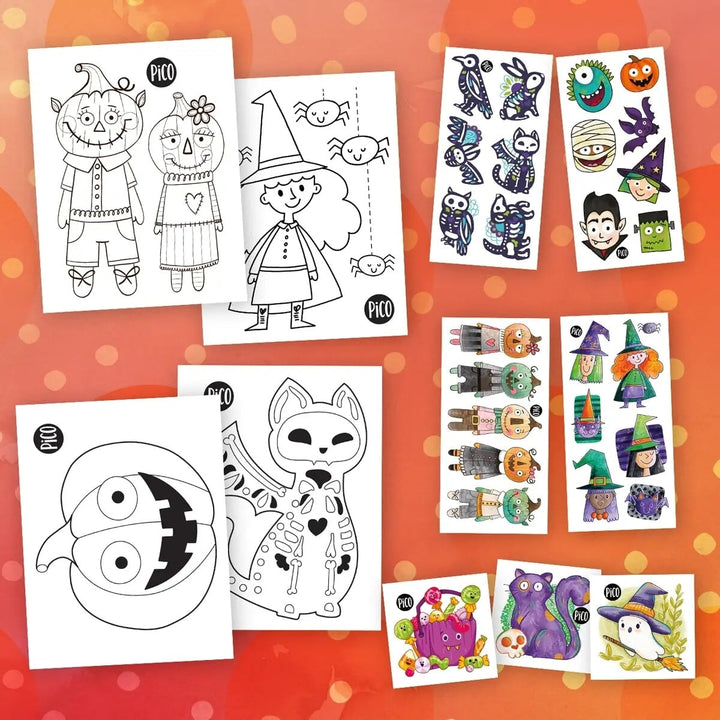 ensemble surprise Halloween pico tatouage dessin Mlle et Coco