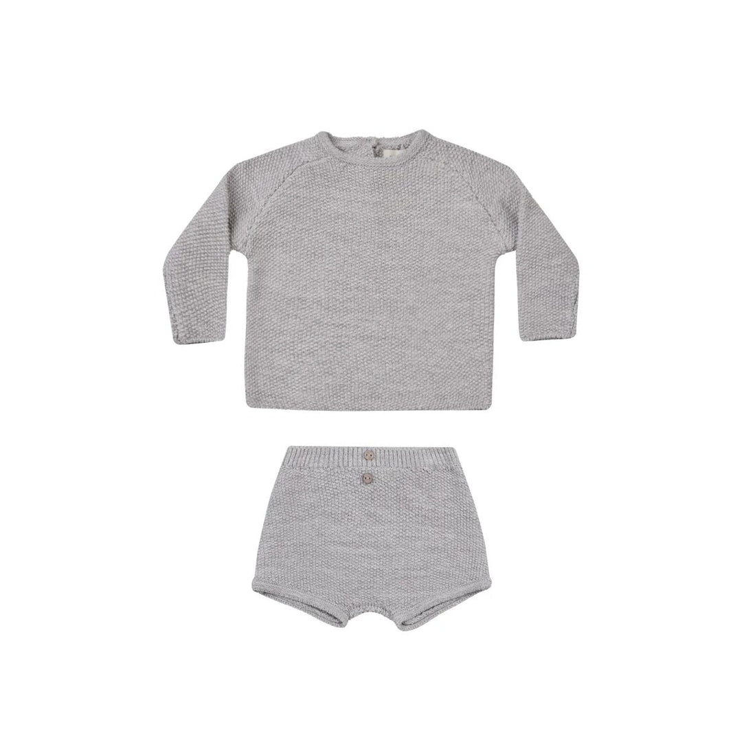 ensemble quincy mae coton gris deux pièces Mlle et Coco