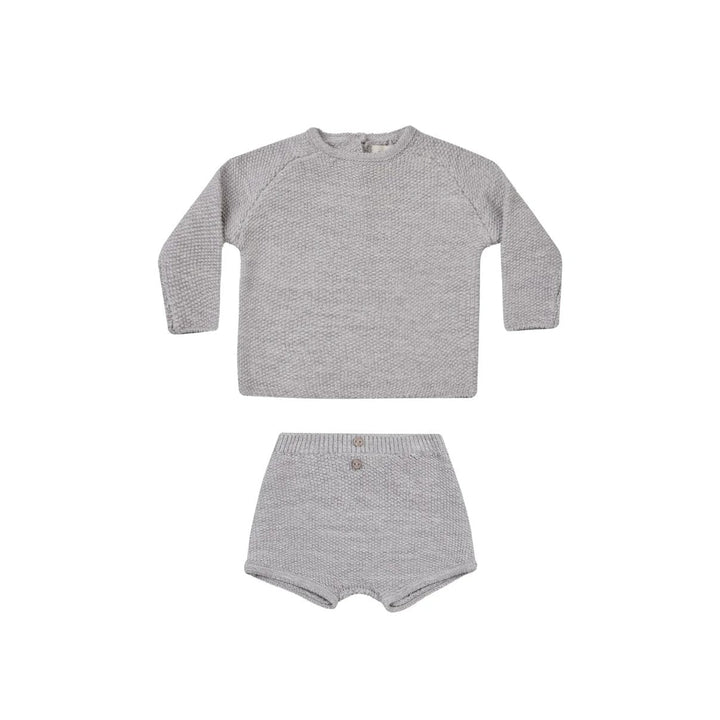 ensemble quincy mae coton gris deux pièces Mlle et Coco