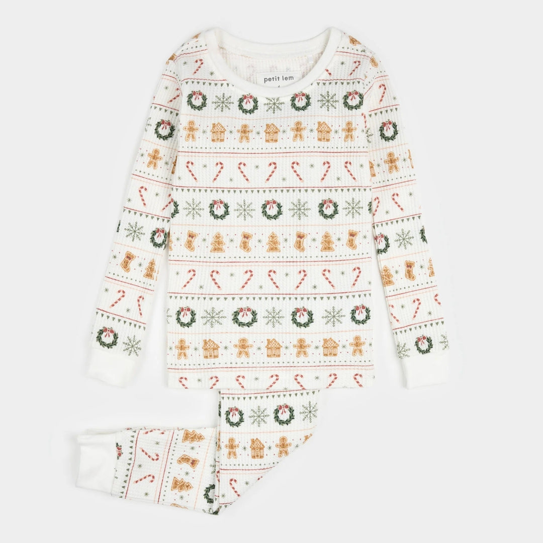 Pyjama deux-pièces Friandises et jacquard Petit Lem