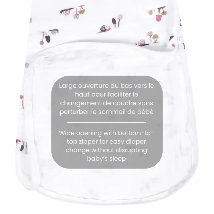 sac nuit dormeuse mousseline coton Perlimpinpin escargot Mlle et Coco