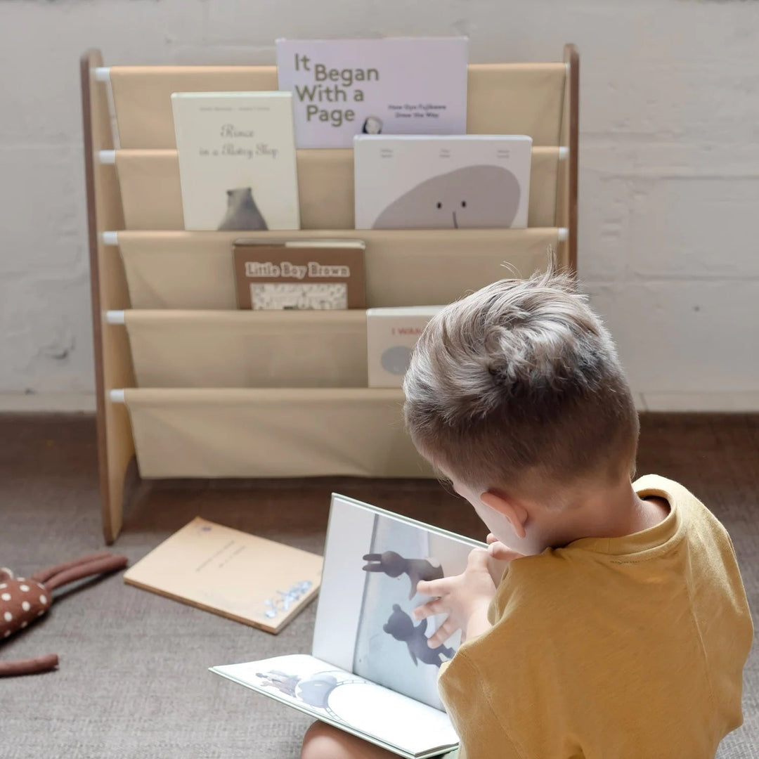 Étagère à livres en tissu recyclé beige 3 Sprouts Mlle et Coco