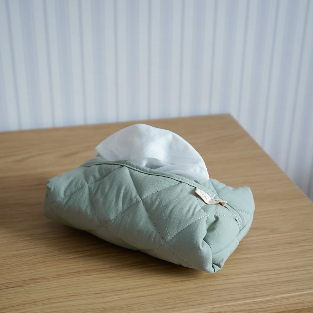 Étui à lingettes matelassé menthe Dans le sac Mlle et Coco