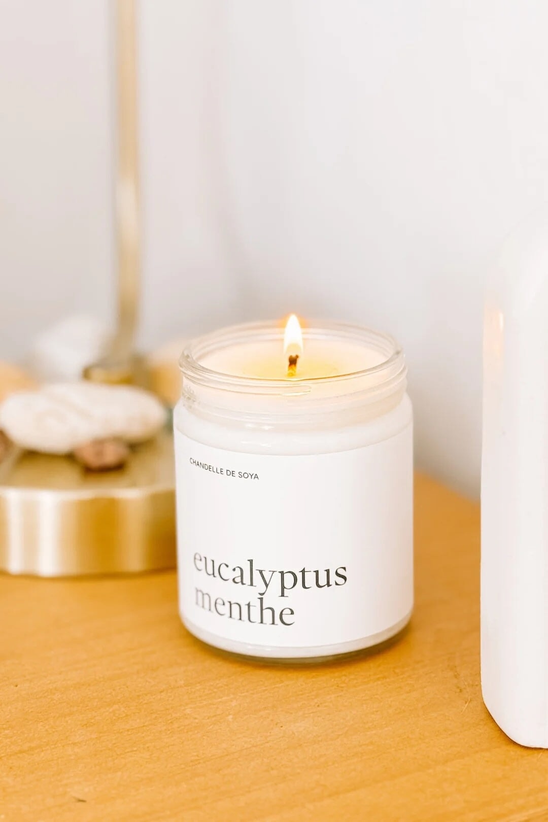 Chandelle de soya Eucalyptus Marée chandelles Mlle et Coco