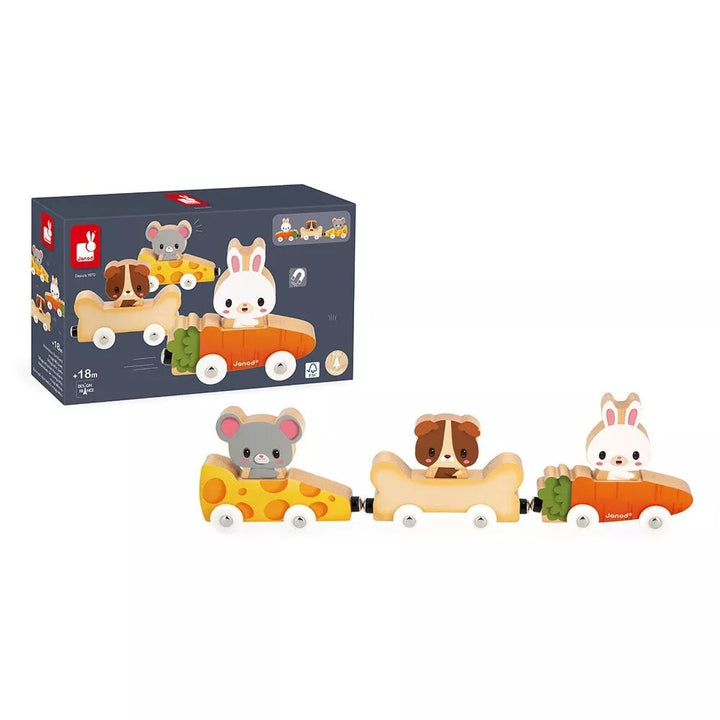 jeu magnétique Animaux familier lapin souris chien Janod