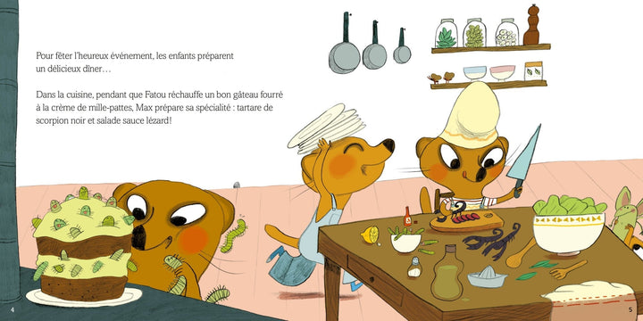 Livre Auzou - mes petits album- famille suricate déménage