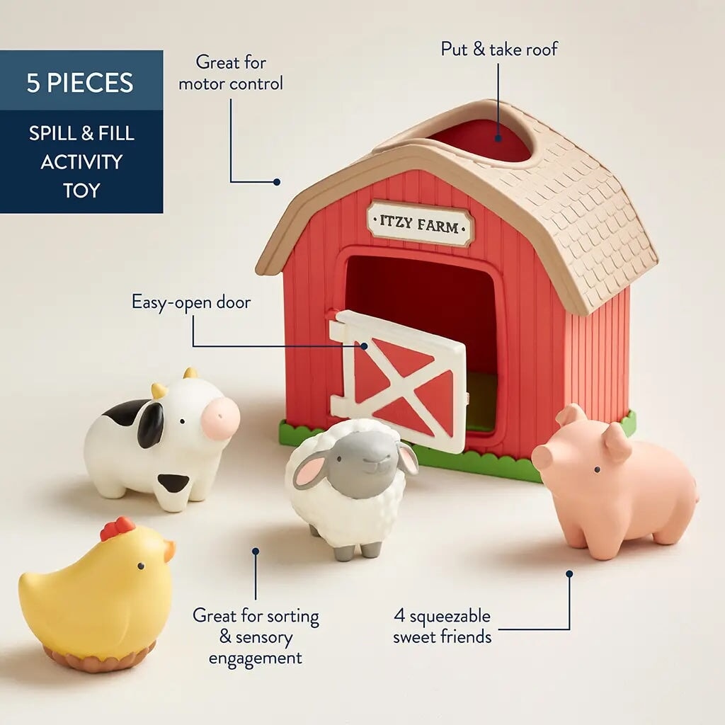 Jouet verser et remplis itzy play barn ferme Mlle Coco