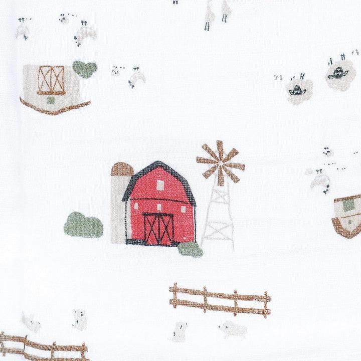couverture mousseline ferme Perlimpinpin Mlle et Coco accessoire