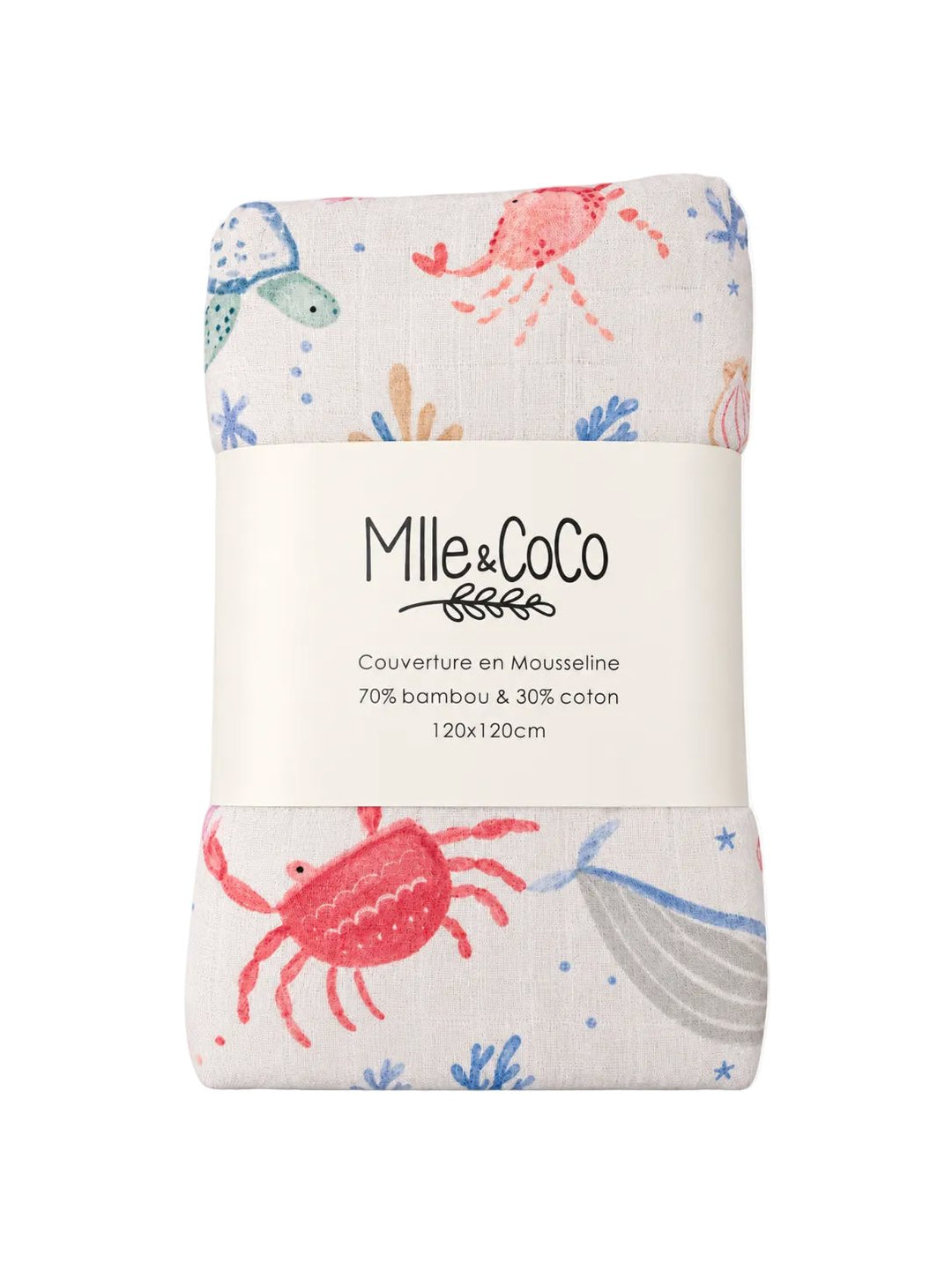 Couverture en mousseline Fête en mer Mlle et Coco