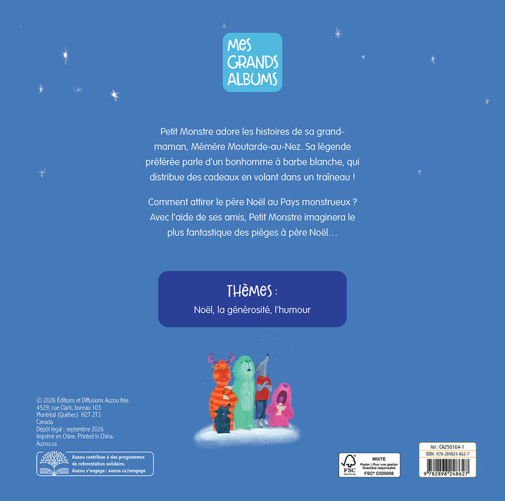 Livre Petit monstre veut fêter Noël Auzou éditions