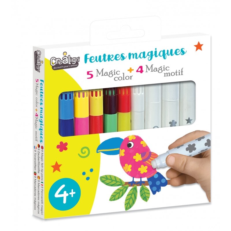 Feutres Magiques à motifs Crealign Mlle et Coco
