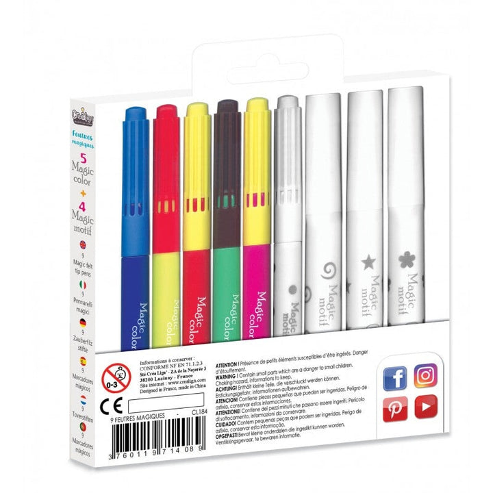 Feutres Magiques à motifs Crealign Mlle et Coco