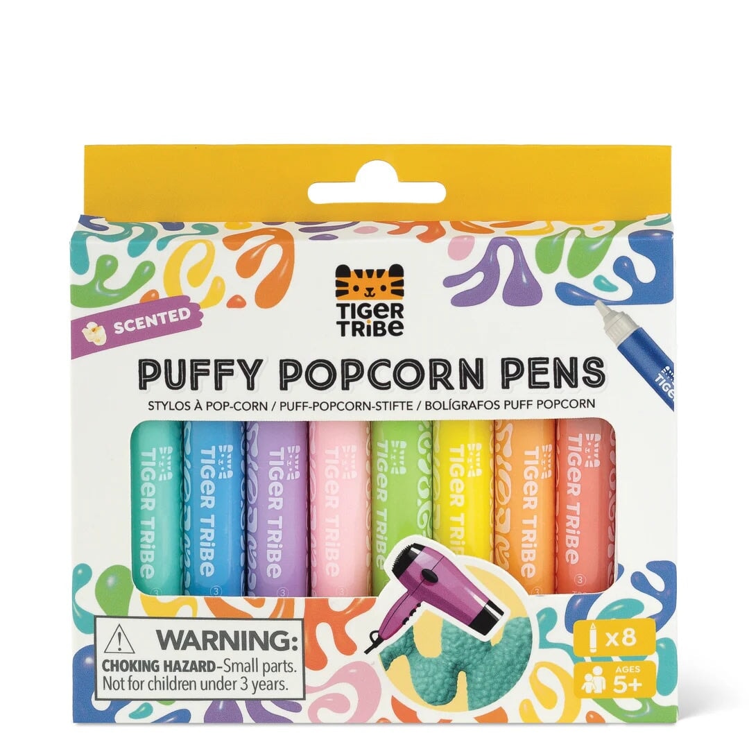 Bricolage feutres effet popcorn en relief parfumés Tiger Tribe Mlle et Coco