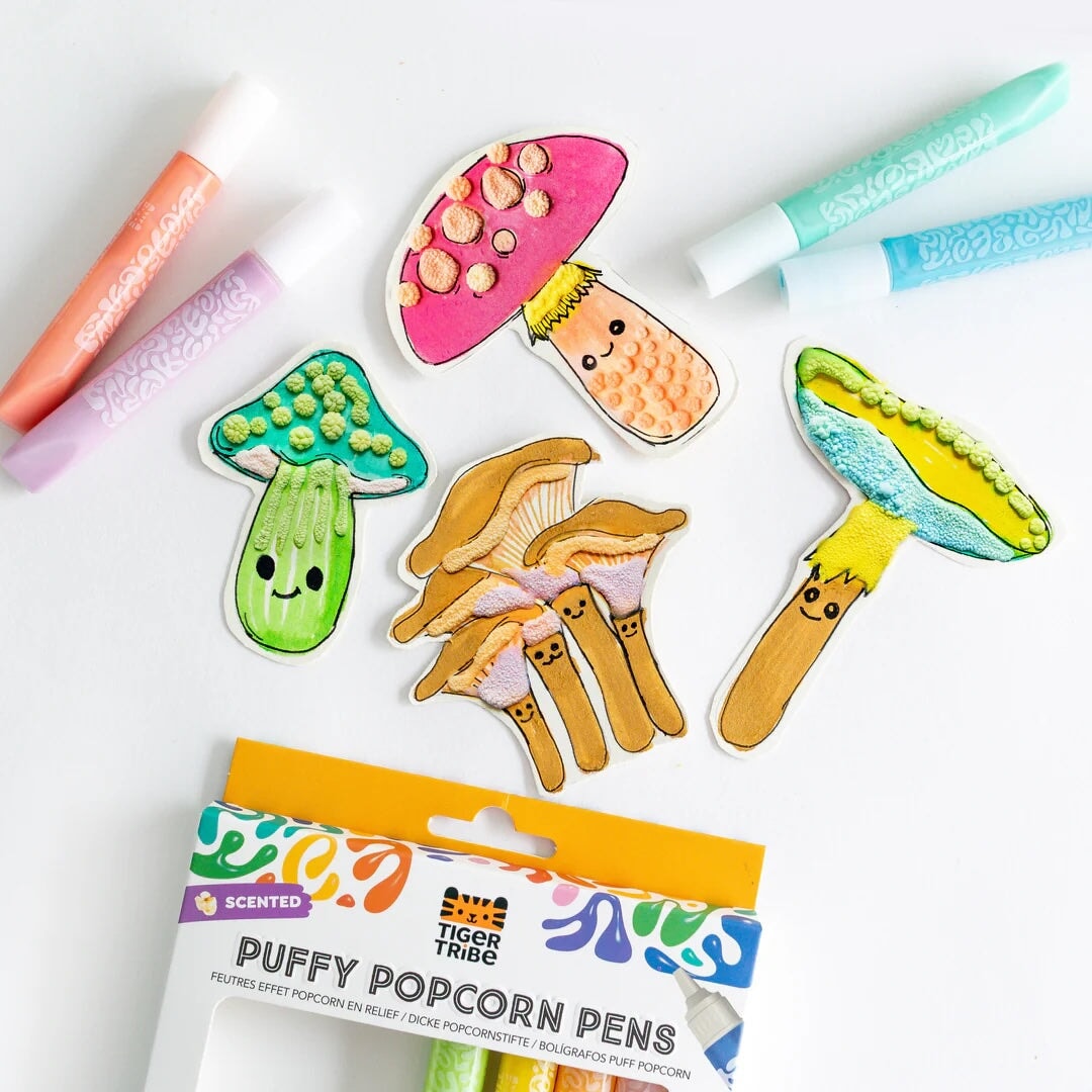 Bricolage feutres effet popcorn en relief parfumés Tiger Tribe Mlle et Coco