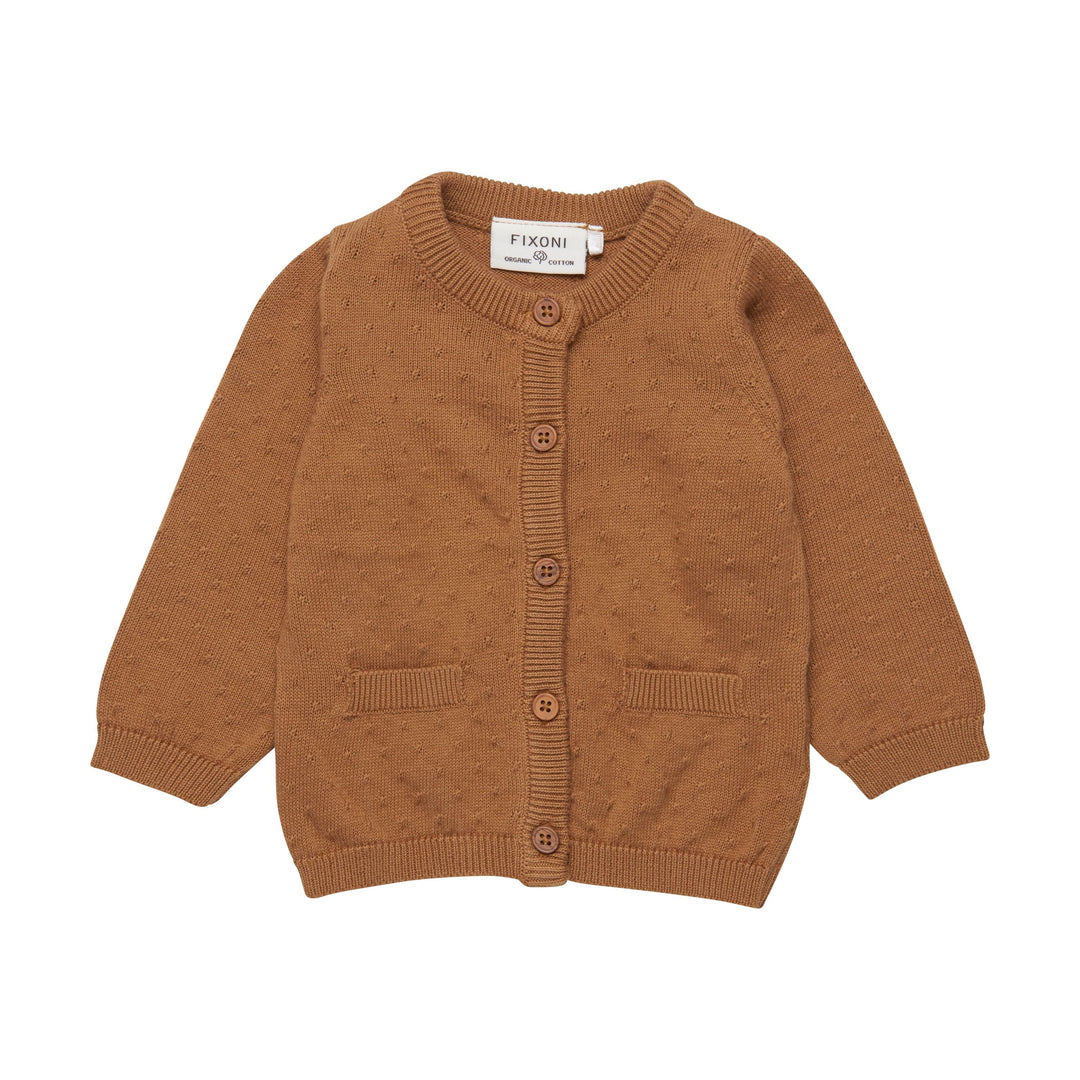 cardigan tricot coton veste caramel fixoni vêtement enfant