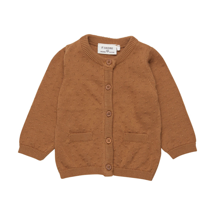 cardigan tricot coton veste caramel fixoni vêtement enfant