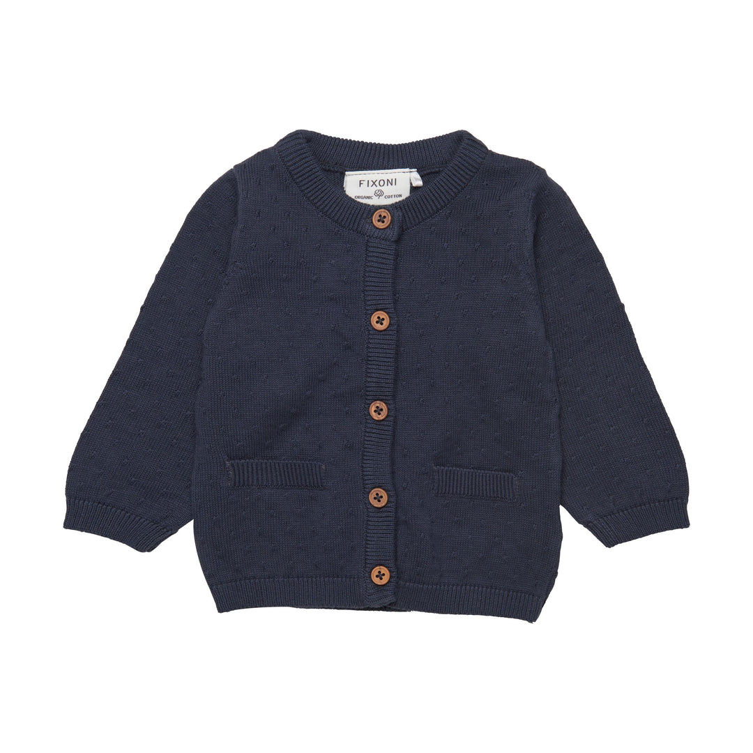 veste cardigan marine bouton fixoni vêtement enfant Mlleetcoco