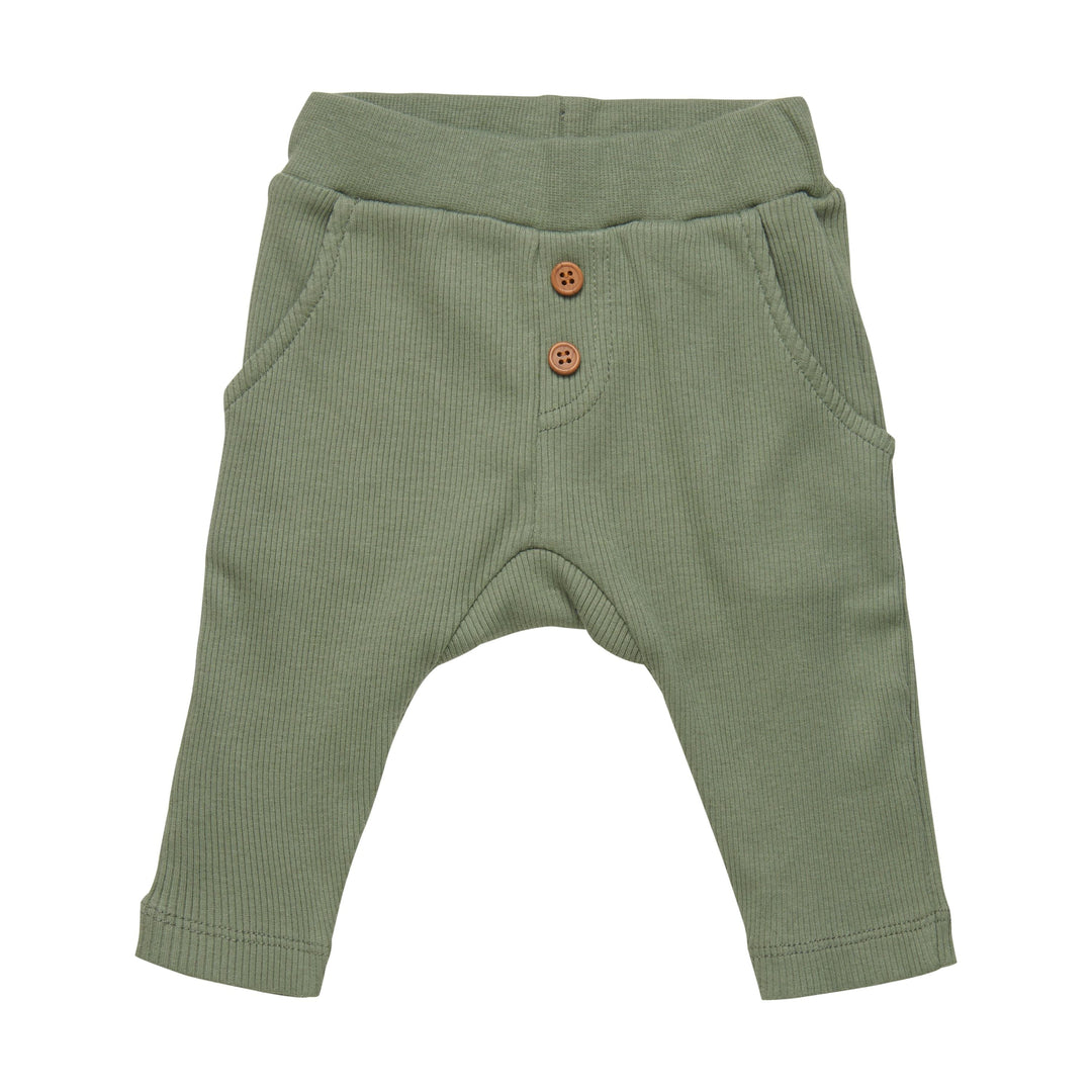 pantalon vert taille élastique vêtement Fixoni garçon Mlleetcoco