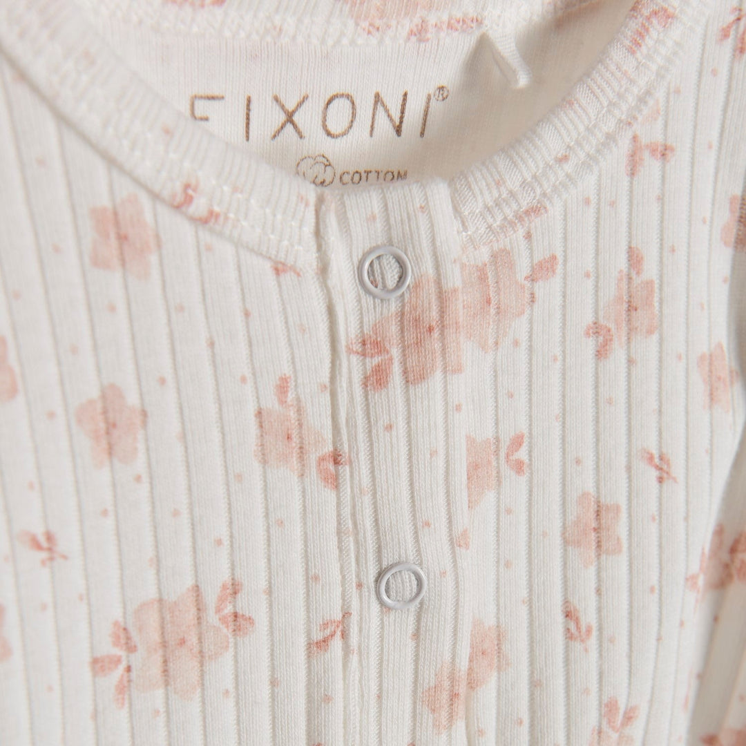 pyjama une pièce fleurs roses délicates Fixoni Mlle et Coco
