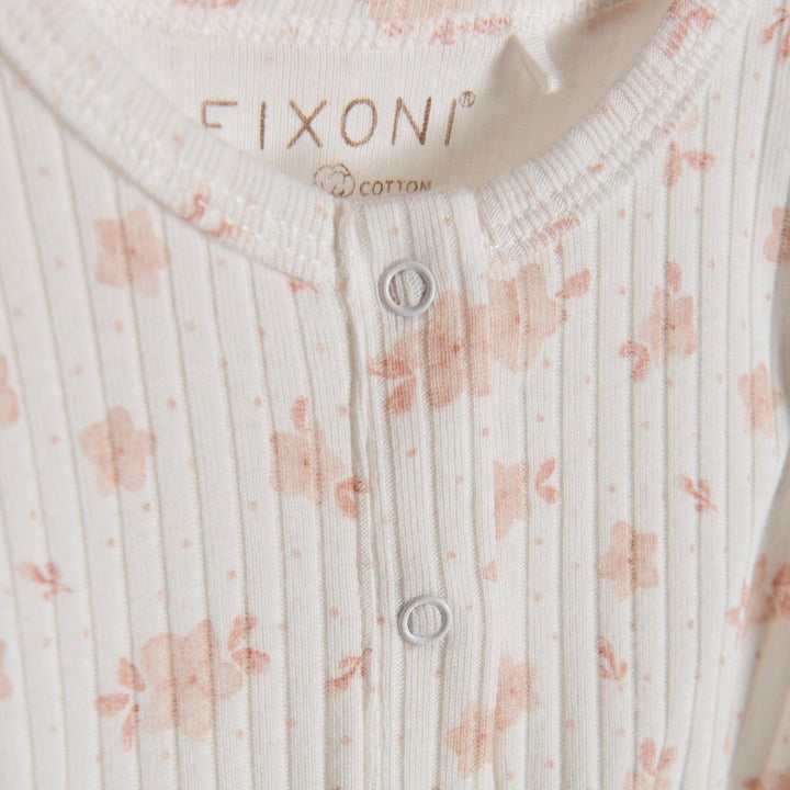 pyjama une pièce fleurs roses délicates Fixoni Mlle et Coco