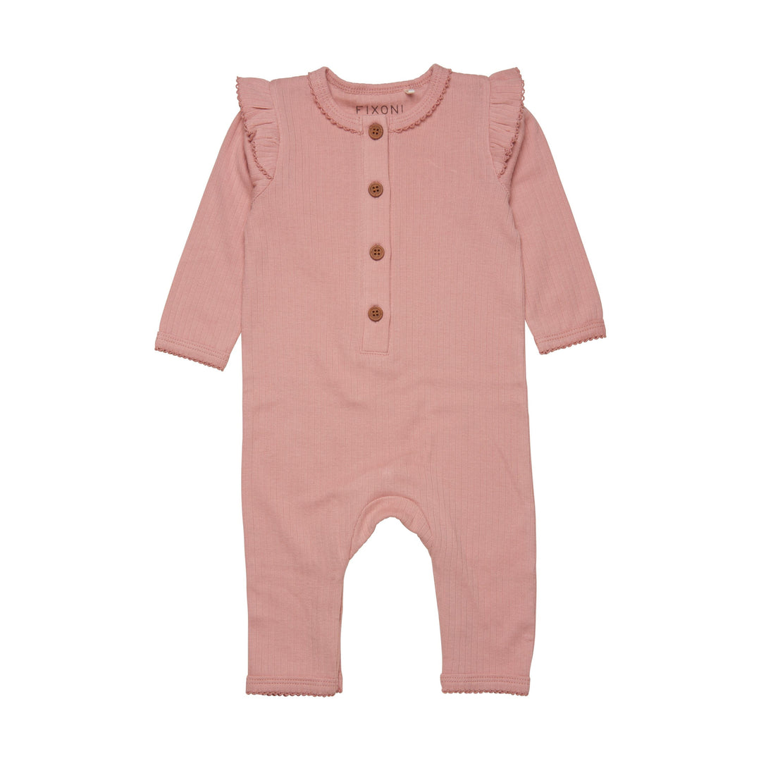 ensemble une pièce rose pêche fixoni pyjama fille