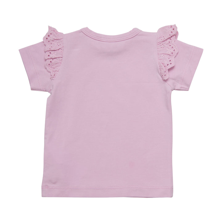 t-shirt manche courte rose lilas vêtement enfant Fixoni bébé