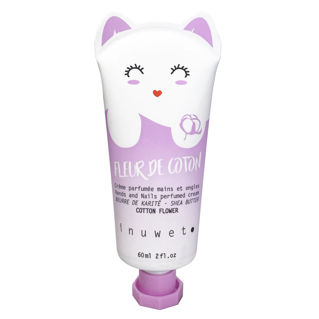coffret Li Crème main fleur coton baume lèvres guimauve Inuwet