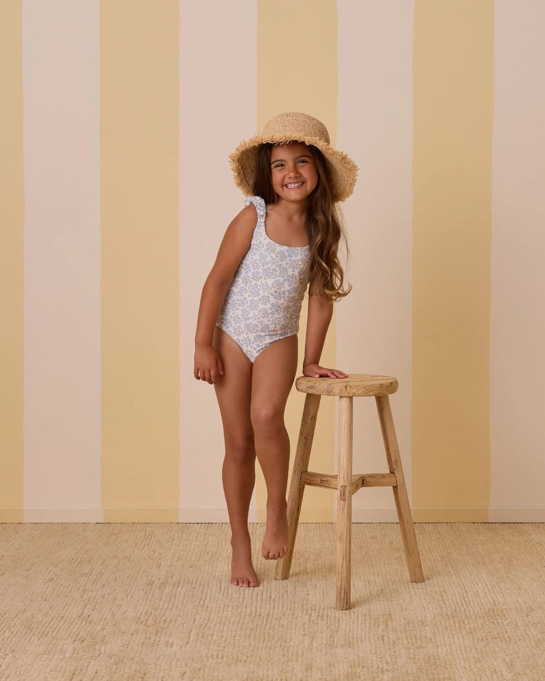 Maillot de bain floral bleue Rylee + Cru Mlle et Coco
