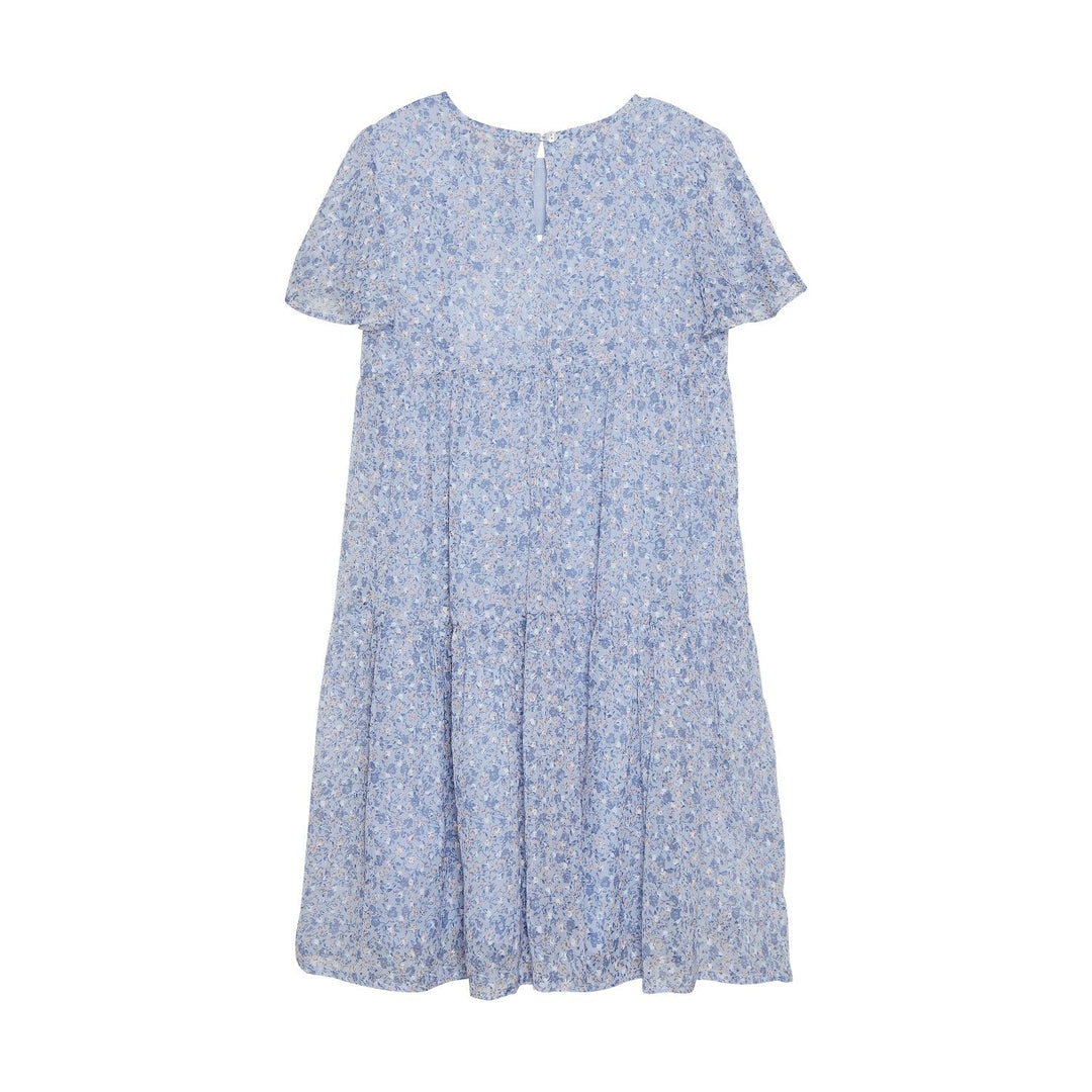 robe à volant légère fleuri bleu Creamie vêtement enfant