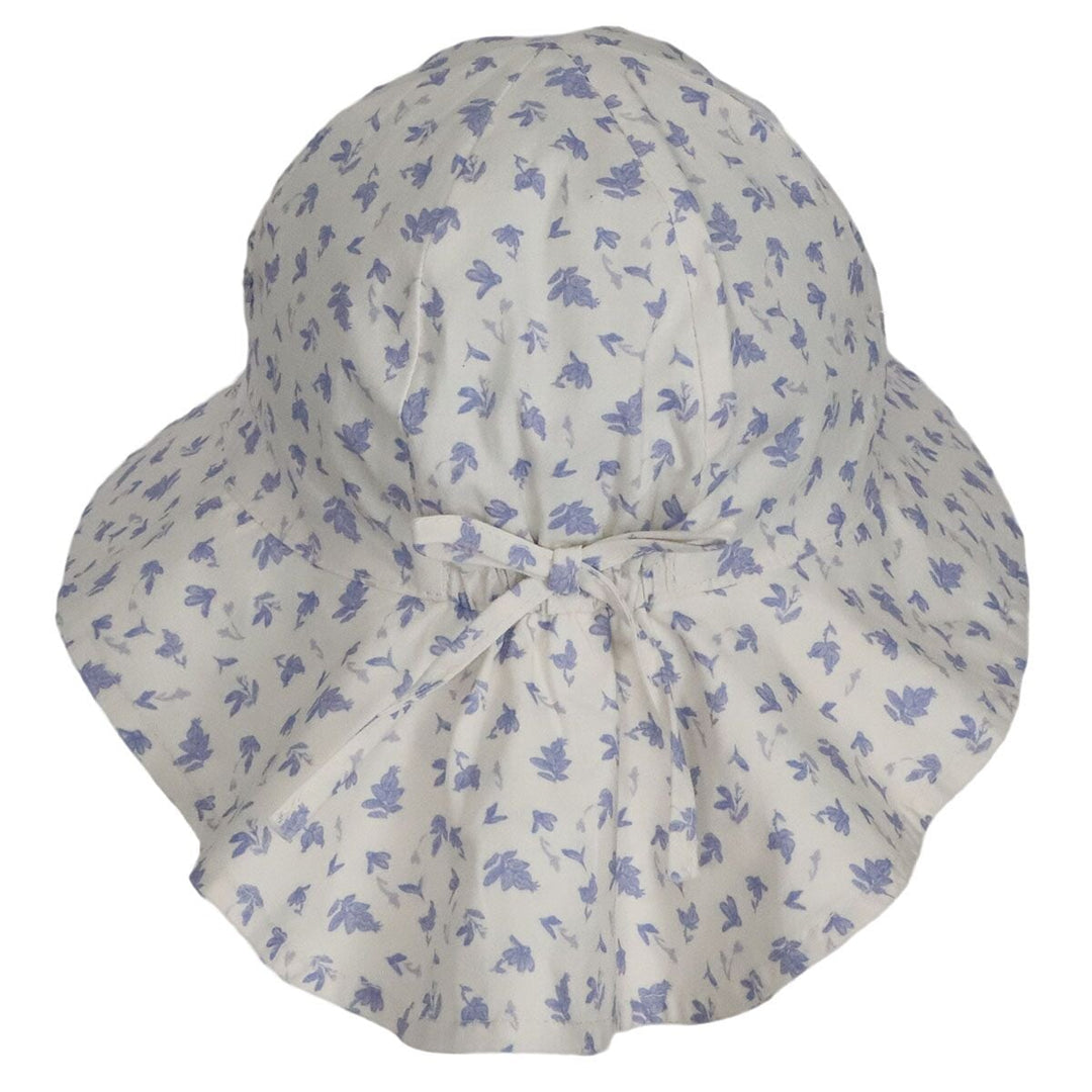 Chapeau de soleil UV blanc motif fleurs Calikids Mlle et Coco 