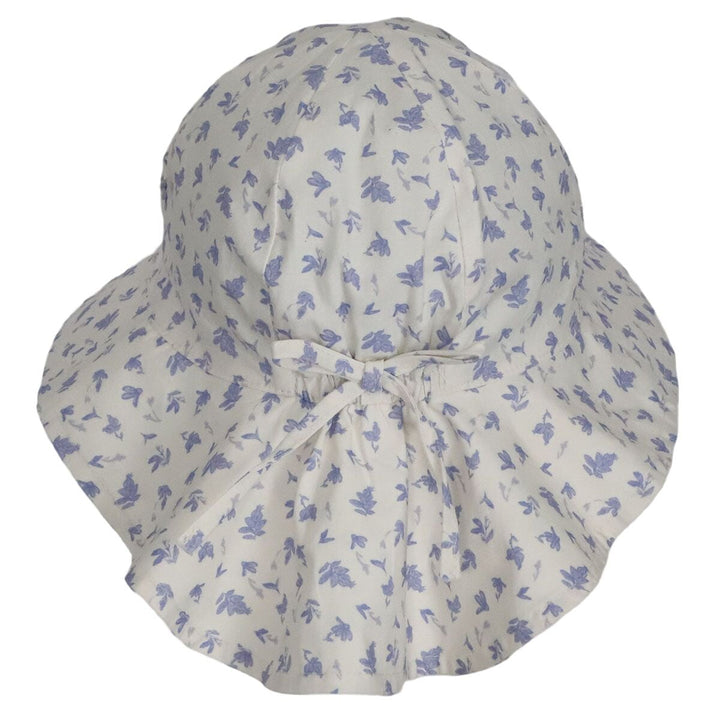 Chapeau de soleil UV blanc motif fleurs Calikids Mlle et Coco 