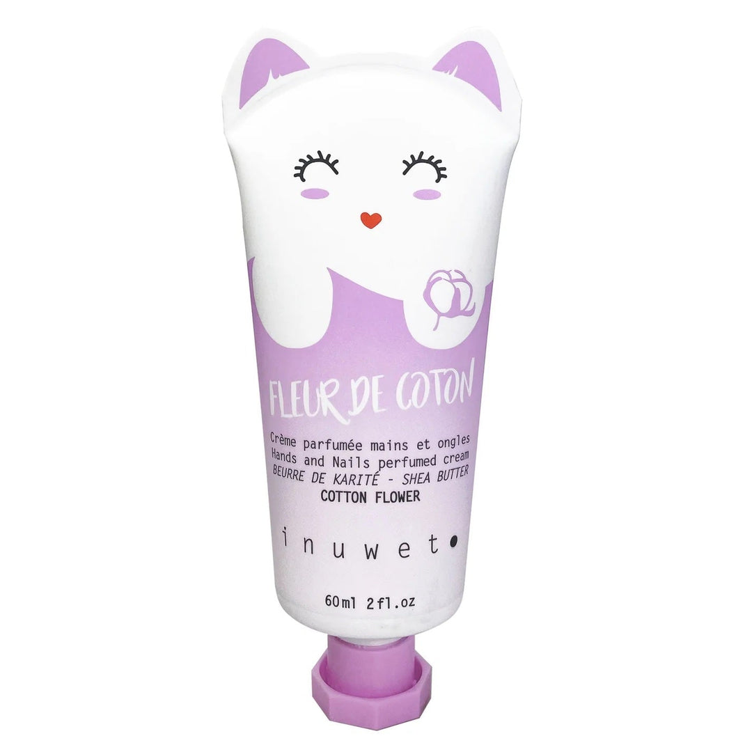 fleur de coton crème main vegan Inuwet cosmétique enfant