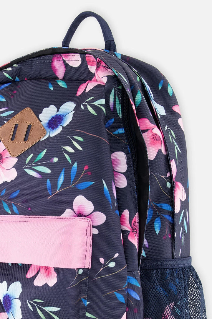 sac dos bleu imprimé fleurs Deux par deux