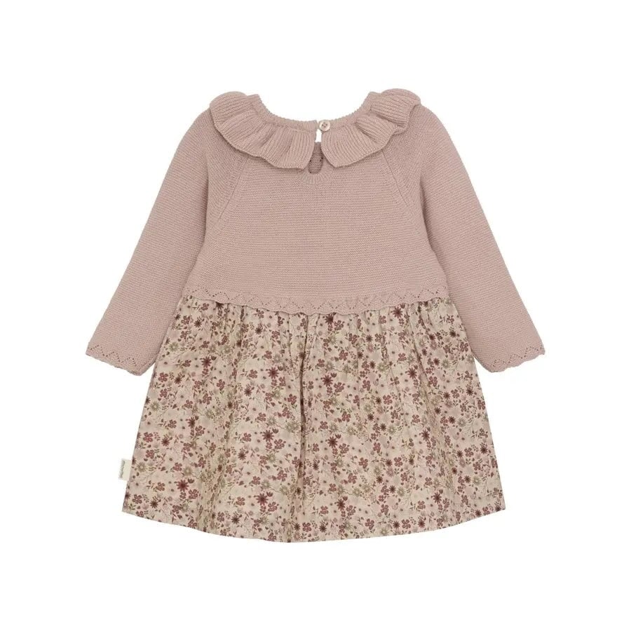Robe en tricot fleuris Minymo Mlle et Coco