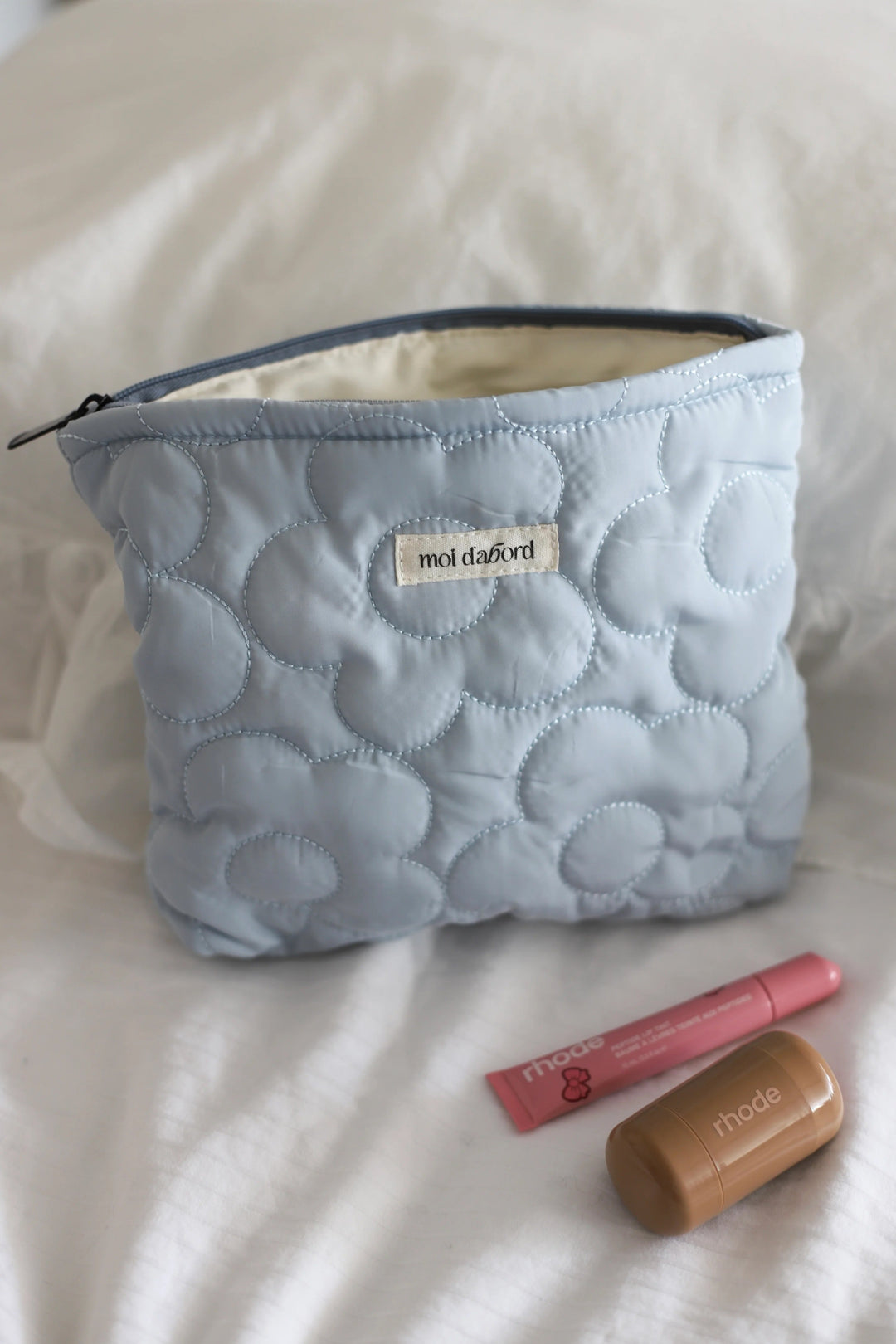 Trousse à cosmétique flora Bleu Moi d'abord