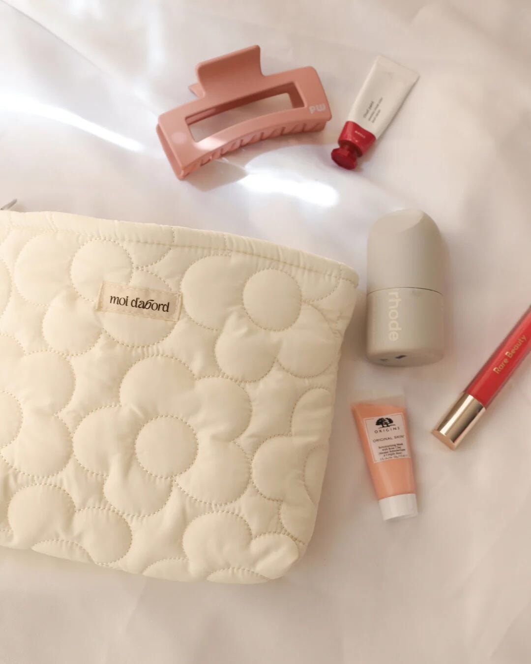 Trousse à cosmétique flora - Crème - Moi d'abord