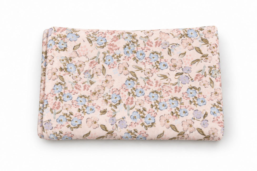 Couverture de minky Floraison rose Mlle et Coco