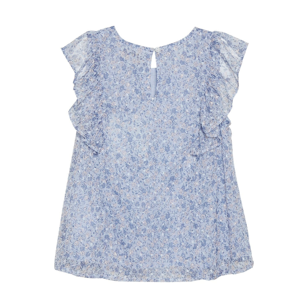 Blouse - Floral bleu et rose - Creamie Échantillon de vêtement Creamie 