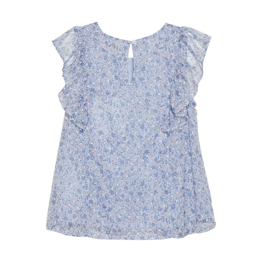 Blouse - Floral bleu et rose - Creamie Échantillon de vêtement Creamie 