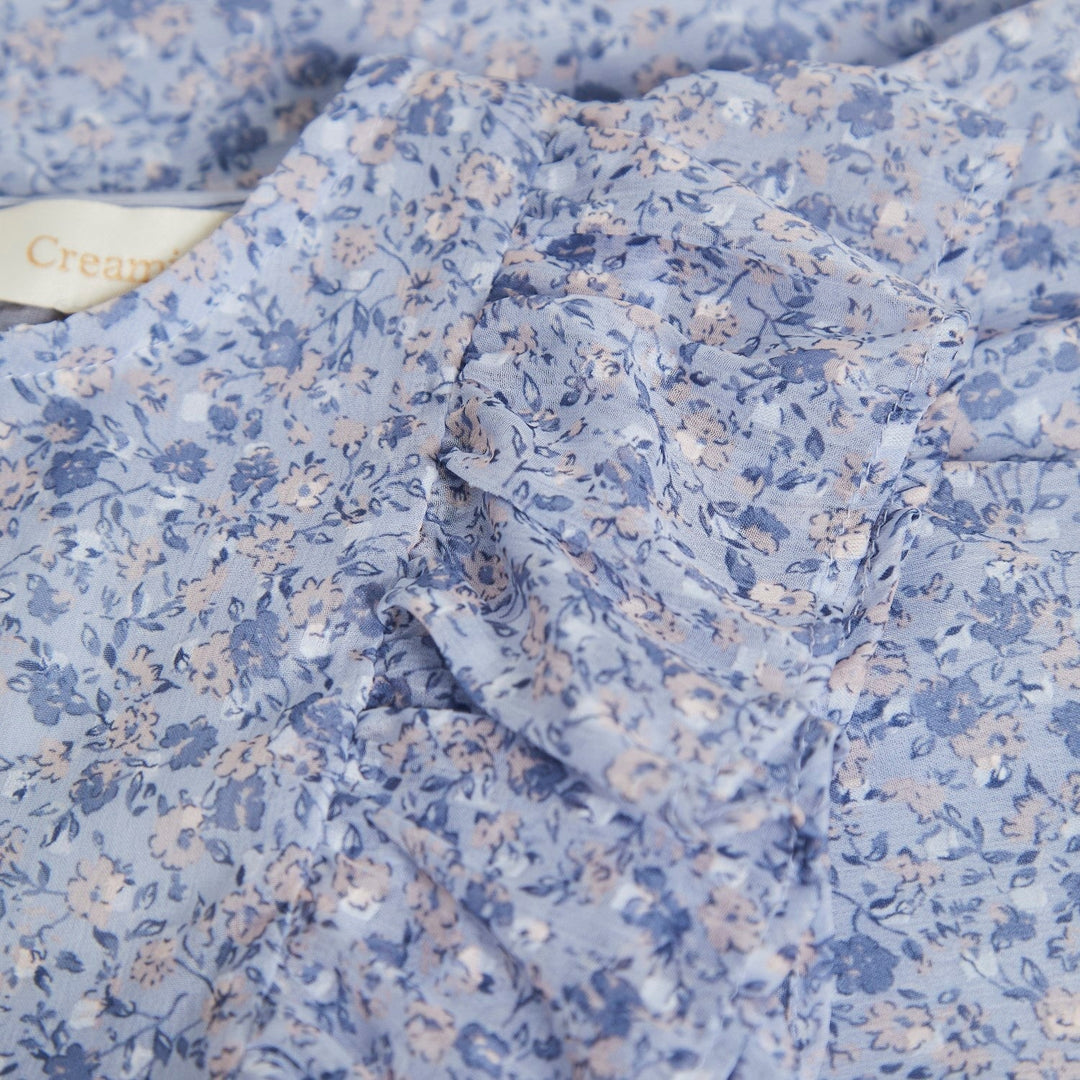Blouse - Floral bleu et rose - Creamie Échantillon de vêtement Creamie 
