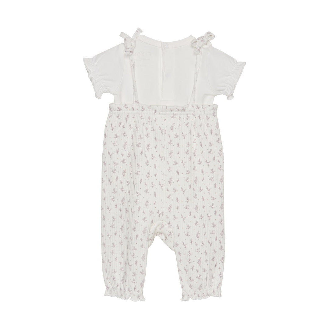 ensemble deux pièces jumper floral mauve cache-couches blanc fixoni